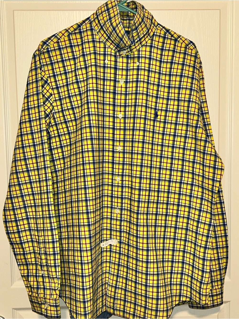 Ralph Lauren Yellow and Blue Plaid Button-Down Shirt